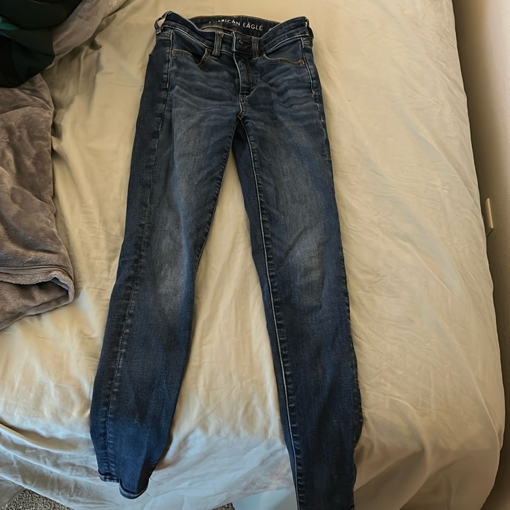 American Eagle Blue Skinny Jeans 0
